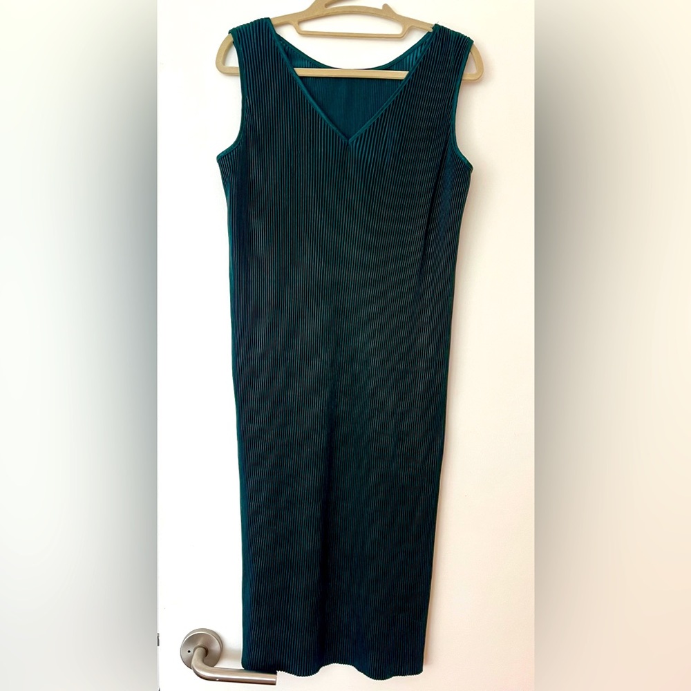 ICHI | Green sleeveless reversible midi-dress - XS